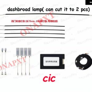 BMW 9 色ネオンアンビエントライト 1 2 3 4 5 6 7 シリーズ 装飾 ムード自動変換 LED ストリップ 2010-2017 - Set 1 cic