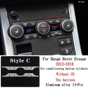 ランドローバー レンジローバー イヴォーク 2012-19 カースタイリング 合金カーエアコンボタン ステッカー - Style C