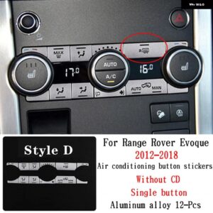 ランドローバー レンジローバー イヴォーク 2012-19 カースタイリング 合金カーエアコンボタン ステッカー - Style D