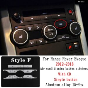 ランドローバー レンジローバー イヴォーク 2012-19 カースタイリング 合金カーエアコンボタン ステッカー - Style F