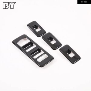 ランドローバー 4個 クローム窓ガラスリフトボタンフレームトリム ステッカー レンジローバー スポーツ 2014-2017 インテリア - black