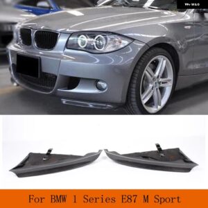 BMW カーボンカーフロントバンパー リップスプリッターエプロンフラップ 1 シリーズ E87 M TECH M スポーツバンパー 2007-2011 レーシング スポイラー - FRP Matte Black