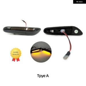 BMW 2個 E90 E91 E92 E93 E60 E87 E82 E46 ウィンカーライト LED ターンインジケーターウインカーランプ信号ランプ サイドマーカー - No Dynamic Smoke T10