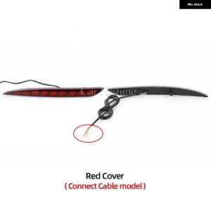 テスラ 2個 モデル Y 2019-23 リア フォグランプ ブレーキライト ダイナミック ウィンカーリフレクター LED バンパー ライト - Red B Connect Cable