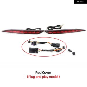 テスラ 2個 モデル Y 2019-23 リア フォグランプ ブレーキライト ダイナミック ウィンカーリフレクター LED バンパー ライト - Red B Plug and Play