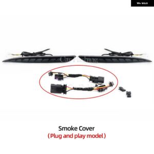 テスラ 2個 モデル Y 2019-23 リア フォグランプ ブレーキライト ダイナミック ウィンカーリフレクター LED バンパー ライト - Smok B Plug and Play