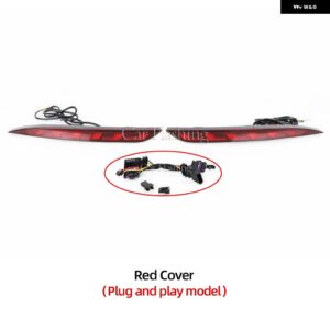 テスラ 2個 モデル Y 2019-23 リア フォグランプ ブレーキライト ダイナミック ウィンカーリフレクター LED バンパー ライト - Red A Plug and Play