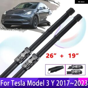 テスラ 2X フロントガラス ワイパー モデル 3 Y 2022 2017 2018 2019 2023 自動フロントハイブリッドブレードワイパー
