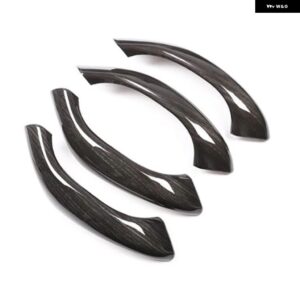 BMW 4個 ABS カーボン X1 F48 2016-2019 車内ドアハンドルトリムカバー X2 F47 2018 2019 - Black Wood Grain