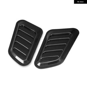 BMW 2個 ABS エアフローインテークフードスクープベント ボンネット カバー 汎用 DIY 装飾 - Carbon fiber color