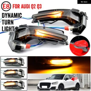 アウディ 水点滅 ダイナミック 流れるサイドミラー LED ウィンカーライト Q2 GA 2018-2020 Q3 F3 2019-2020 - Q2 GA