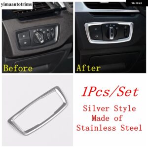 BMW X1 F48 2016-2021/X2 F39 2018-2021 ウィンドウリフト ヘッドライト ボタンリアエアベント ダッシュボード ACコンセントカバー トリム - Model B