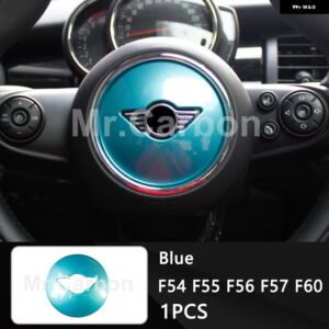 BMW ステアリングホイール センター 装飾 カバー ミニクーパー S カントリーマン F54 F55 F56 F57 F60 カー インテリア スタイリング - blue