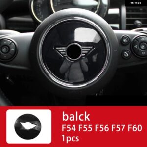BMW ステアリングホイール センター 装飾 カバー ミニクーパー S カントリーマン F54 F55 F56 F57 F60 カー インテリア スタイリング - black