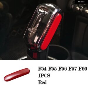 BMW カーギアスティックヘッド 装飾 カバー ミニクーパー S F54 F55 F56 F57 F60 クラブマン インテリア ステッカー - red