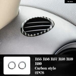 BMW インテリア プラスチック 装飾 カバー カーボンスタイル ステッカー ミニ R55 R56 R57 R58 R59 R60 R61 - Dashboard air outlet