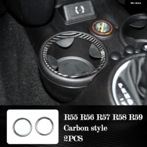 BMW インテリア プラスチック 装飾 カバー カーボンスタイル ステッカー ミニ R55 R56 R57 R58 R59 R60 R61 - water cup ring