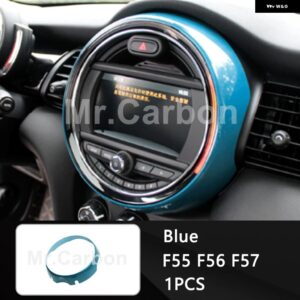 BMW 6.5インチ中央 制御 ディスプレイ 装飾 カバー MINI ONE COOPER S F55 F56 F57車内 - blue