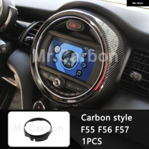 BMW 6.5インチ中央 制御 ディスプレイ 装飾 カバー MINI ONE COOPER S F55 F56 F57車内 - Carbon style