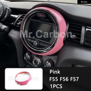 BMW 6.5インチ中央 制御 ディスプレイ 装飾 カバー MINI ONE COOPER S F55 F56 F57車内 - Pink