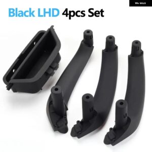 BMW LHD RHD フロント左ドア インナーハンドル プルトリムドア インテリア パネルハンドル 51417250307 X3 X4 F25 F26 2010-2016 - LHD 4PCS Black