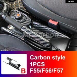 BMW 1個 カーギアレバーパネル ABS プラスチック 装飾 カバー カーボンスタイル ステッカー ミニ ONE JCW クーパー S F55 F56 F57 - Carbon Style B