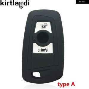 BMW シリコンキーケースカバー ホルダー E90 E60 X5 E70 CAS3 320I 116I E87 E88 E89 E61 E71 E81 E82 E91 E92 キーカバー シェル - A Black