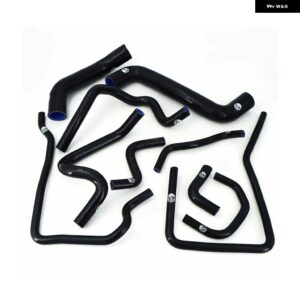 スバル シリコンラジエータークーラントホース キット インプレッサ VER10 GRB GRF STI WRX 10PCS - K8-95 BLACK