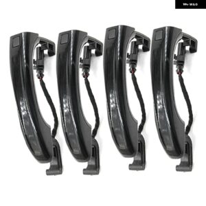 アウディ 4個 スマートセンサーエクステリアドアハンドル Q7 2007-2015 4L0837205A 4L0837205B - 4 PCS Black Old