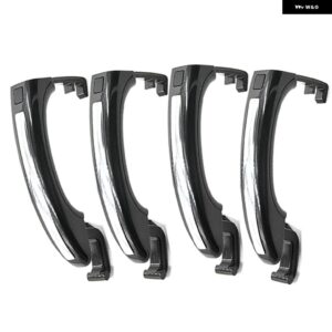 アウディ 4個 スマートセンサーエクステリアドアハンドル Q7 2007-2015 4L0837205A 4L0837205B - 4 PCS Black New