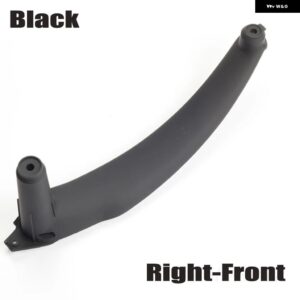 BMW LHD RHD 車内フロントリア助手席ドア左右プルハンドルカバー 内側トリム X5 X6 E70 E71 E72 2007-2013 - Black-Right-Front