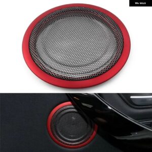 BMW 1個 スピーカーカバー 装飾 トリム 汎用 F30 F35 3 4 シリーズ全年式ブルー/レッド/ブラック/ - red