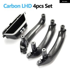 BMW LHD RHD 車左フロント インテリア ドアハンドルパネルハンドルプルトリムカバー X3 X4 F25 F26 2010-2016 オート - LHD 4PCS SET Carbon