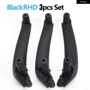 BMW LHD RHD 車左フロント インテリア ドアハンドルパネルハンドルプルトリムカバー X3 X4 F25 F26 2010-2016 オート - RHD 3PCS SET Black