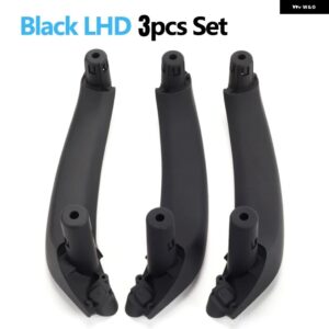 BMW LHD RHD 車左フロント インテリア ドアハンドルパネルハンドルプルトリムカバー X3 X4 F25 F26 2010-2016 オート - LHD 3PCS SET Black