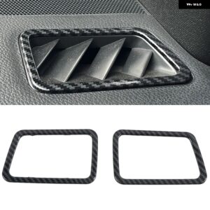 スバル WRX STI 2015-2021 ABS カーボンプリント インテリア サイドエアベントアウトレットカバー トリム 2個 - Upper Cover