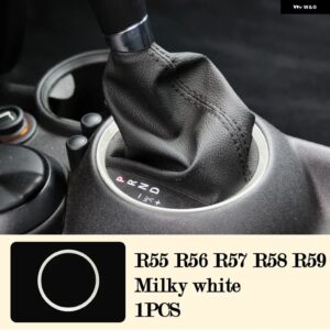 BMW カーギアパネル ウォーターカップリング 装飾 カバー カーボン ステッカー MINI ONE COOPER S R55 R56 R57 R58 R59 インテリア - Gearring-milky white