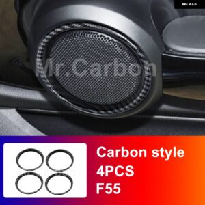 BMW ドアホーン 装飾 リングカーボンスタイル ステッカー カバー MINI ONE COOPERS JCW F55 F56 F57 スタイリング - F55 inner ring