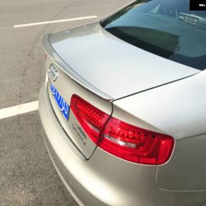 アウディ A4 B8 スポイラー 2009-16 ABS プラスチック 未塗装テール翼プライマーカラーリアスポイラー - Silver