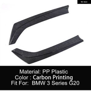 BMW リアバンパー ストリップ リップスポイラー ディフューザースプリッタース クラッチ プロテクターウイング レットサイドコーナーエクステンション 3シリ - Carbon Printing