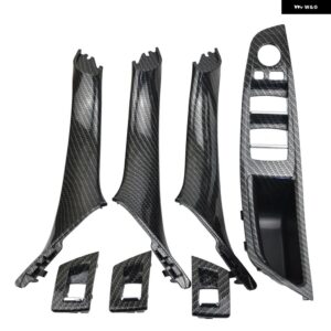BMW 運転席ボタン スイッチ フレーム収納ボックス 5シリーズ F10 F18 520I 525I 右ハンドル フロントドア インテリアドア パネル - Carbon-7Pcs