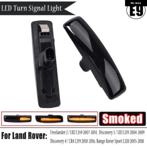 ランドローバー リピーター ウィンカー ランプ ダイナミックウインカー LED サイドマーカー ライト フリーランダー 2 ディスカバリー 3 4 ローバースポーツ - Dynamic Smoked A