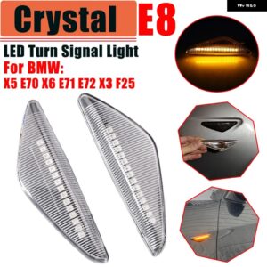 BMW LED ダイナミック サイドマーカー ウィンカー ウインカー 流水ウインカー フラッシュライト X3 F25 X5 E70 X6 E71 E72 2008-2014 - Dynamic Crystal