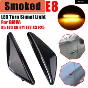 BMW LED ダイナミック サイドマーカー ウィンカー ウインカー 流水ウインカー フラッシュライト X3 F25 X5 E70 X6 E71 E72 2008-2014 - Dynamic Smoked