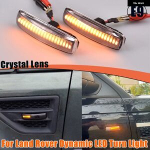 ランドローバー レンジローバースポーツフリーランド 2 ディスカバリー 3 4 LR3 LR4 L319 LED ダイナミック ウィンカー ライト サイドマーカー - Dynamic Crystal B
