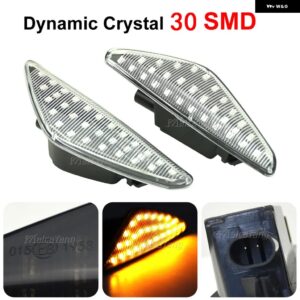 BMW 2個 LED サイドマーカー ライト E70 X5 F25 X3 E71 X6 2008-2014 ダイナミック ウィンカー シーケンシャルランプ 63137171007 63137171008 - Dynamic Crystal