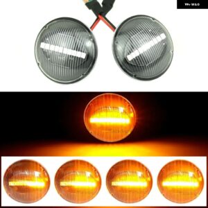 ランドローバー 2個 ダイナミック LED ウインカー サイドマーカー ライト レンジローバー L322 2002-2012 リピーターシーケンシャルフラッシャーウインカー - Dynamic Crystal