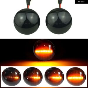 ランドローバー 2個 ダイナミック LED ウインカー サイドマーカー ライト レンジローバー L322 2002-2012 リピーターシーケンシャルフラッシャーウインカー - Dynamic Smoked