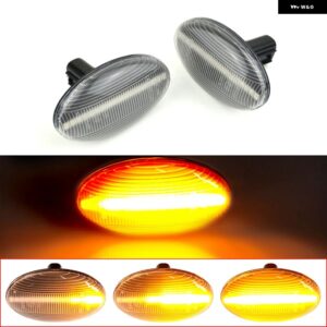 スバル 1ペア 点滅ダイナミック LED サイドマーカー ウィンカー ライト リバティ 2000-2003 フォレスター インプレッサ WRX S - Dynamic Crystal