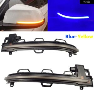 BMW ダイナミックウインカー ウィンカー LED ライト X3 X4 X5 X6 F25 LCI F26 F15 F16 2014-16 アローライト - Yellow-Blue